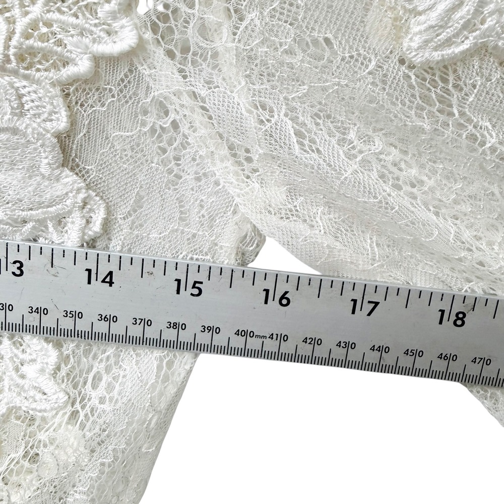 House of CB London White Lace Floral Applique Long Sleeve Midi Dress XS White - Picture 5 of 8